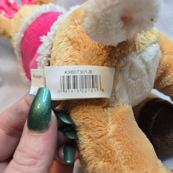 Dan Dee Clarice Reindeer Plush Rudolph Stuffed Animal Girlfriend Pink Bow Cape - Picture 7 of 9